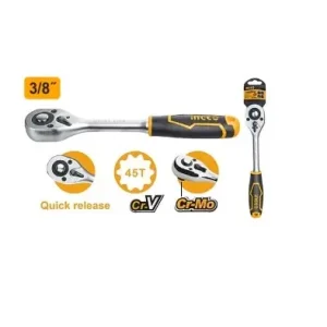 Exclusieve Aanbieding Cricchetto reversibile CRV da 1/2 " da 3/8 " e da 1/4" Ingco maschio 3/8" 277